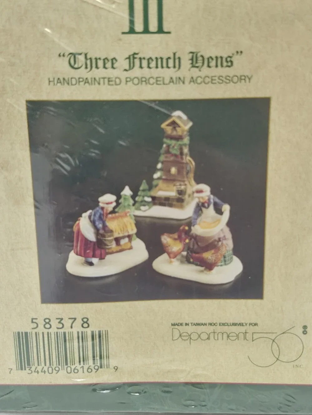 Retired Dept 56 Twelve Days of Dickens Village * Three French Hens * Figurines